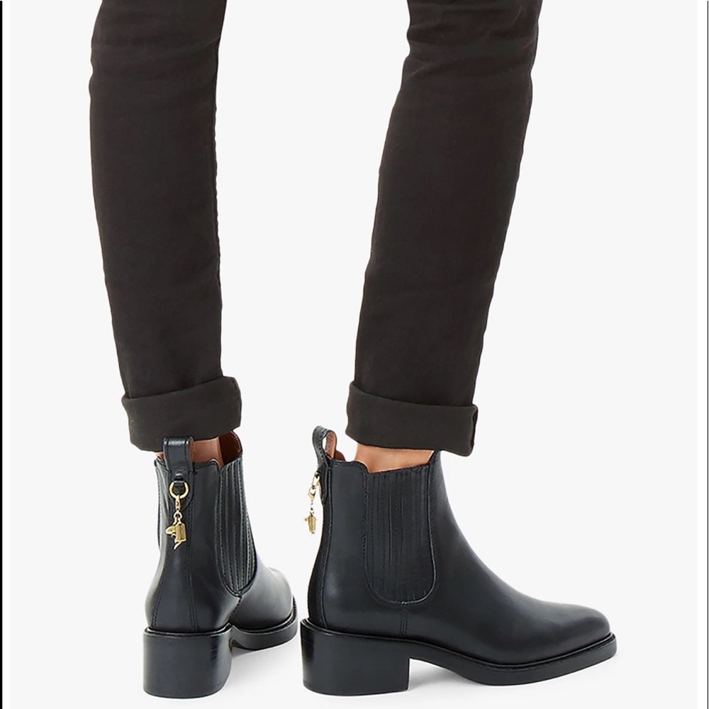 SALE💥💥 COACH Bowery Chelsea Block Heel Ankle Boots Genuine Leather Black - Picture 8 of 13